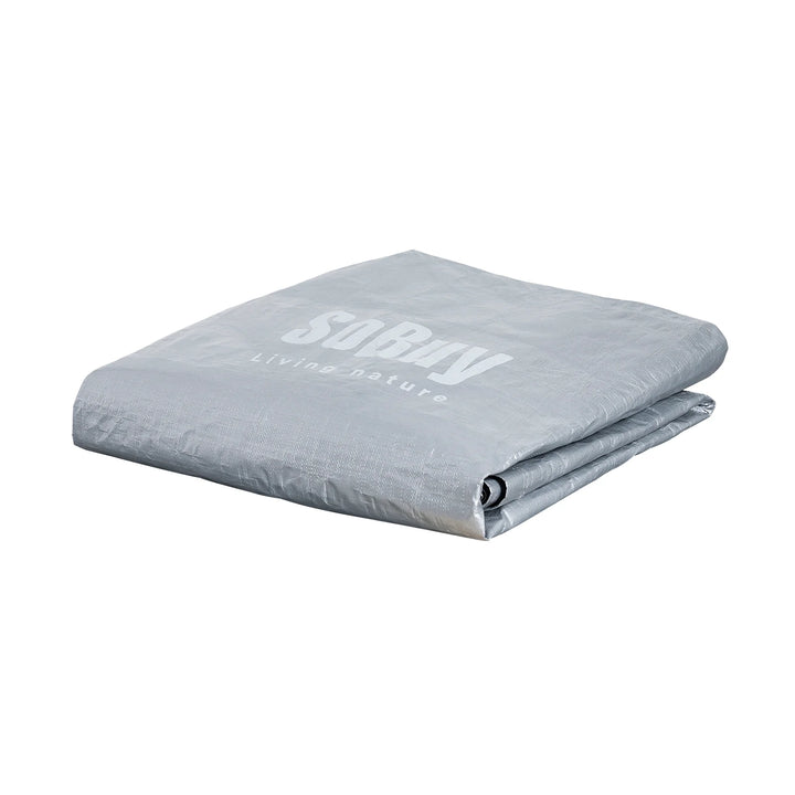 Robust erstatningsovertræk til cykelgarage, sølvfarvet, 159x219x165 cm