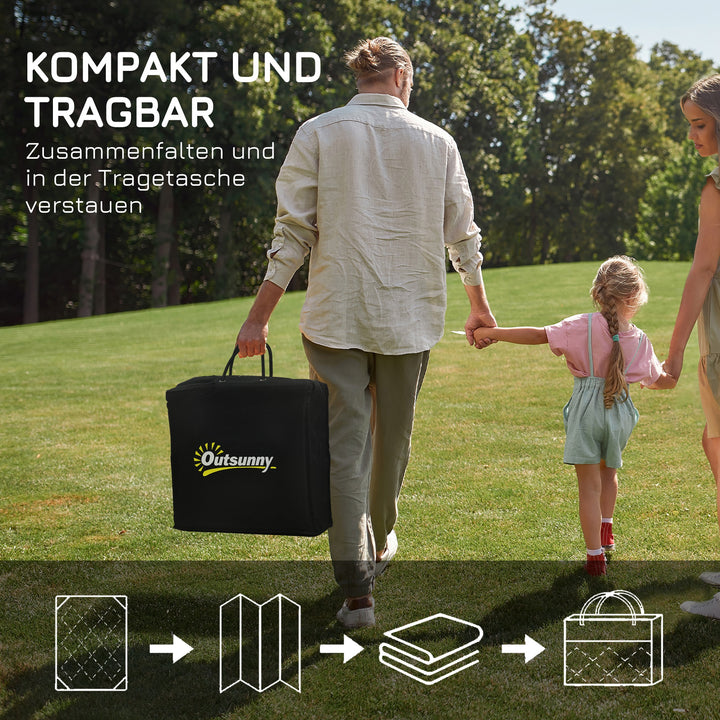 Udendørs tæppe terrassetæppe vejrbestandigt moderne design 182 cm x 274 cm x 0,3 cm blå + hvid