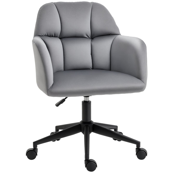 Kontorstol 5 hjul højdejusterbar moderne design 58cm x 58,5cm x 86cm grå