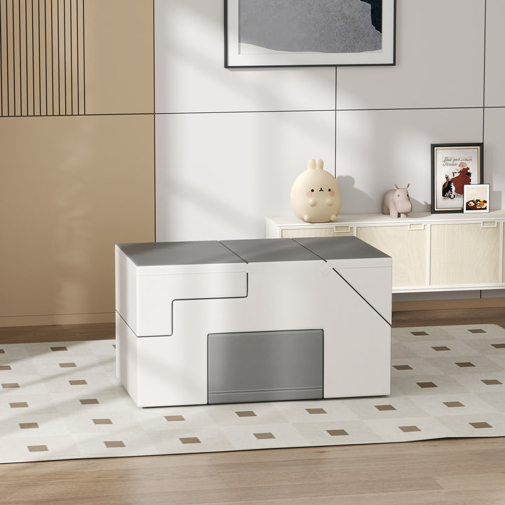 Klatre- og glidelegetøj til børn, fremmer motoriske færdigheder, kunstlæder, epe-skum, 86 x 49 x 47 cm, grå