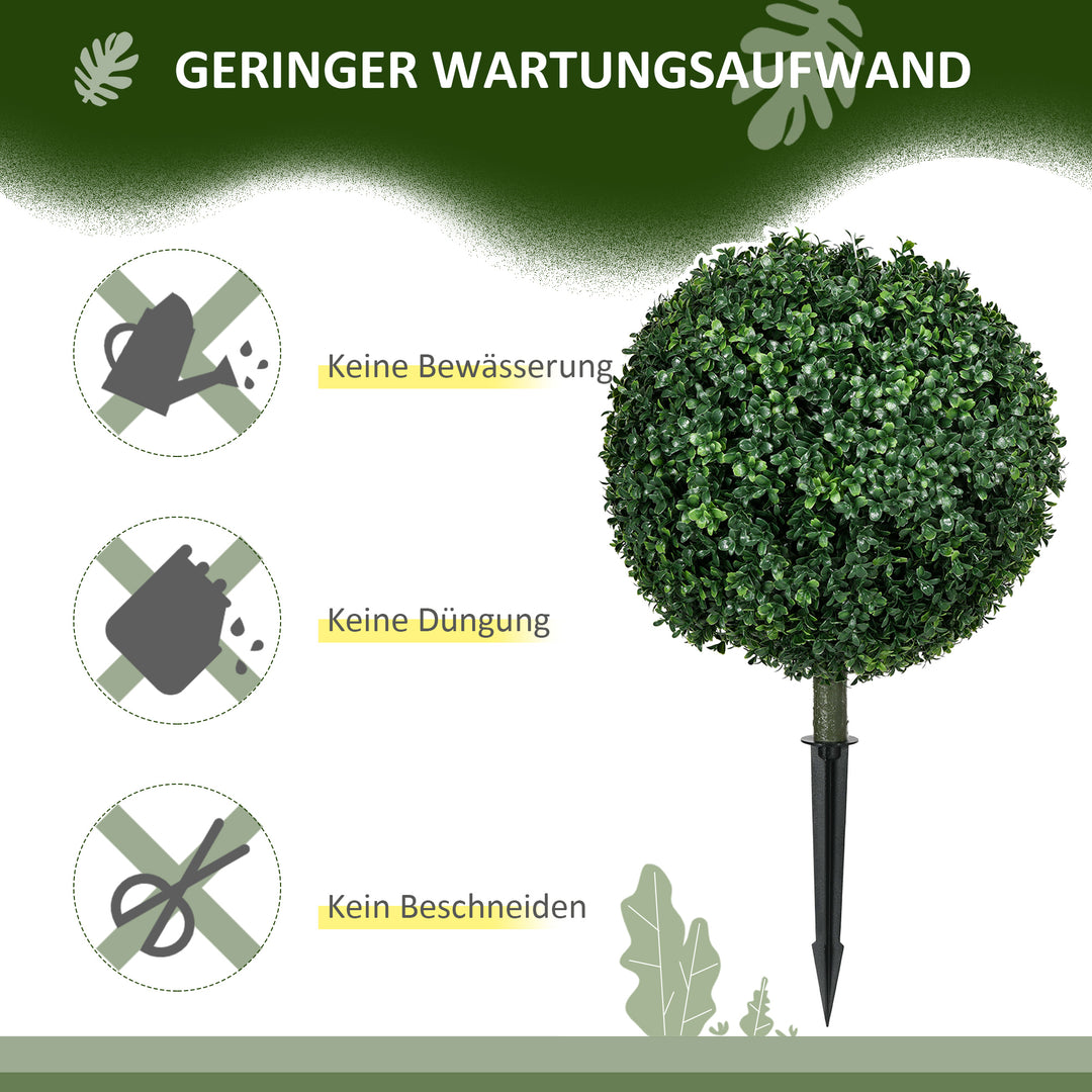 Kunstig buksbom sæt med 2, realistisk, vejrbestandig, nem at vedligeholde, 70 cm