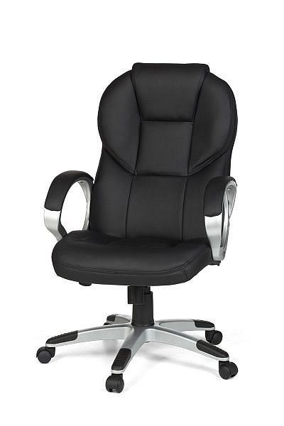 Stilfuld og komfortabel kontorstol med nakkestøtte, sort