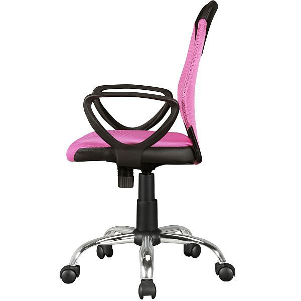 Børneskrivebord Sort Pink til børn fra 6 år med ryglæn Børnedrejestol Børnestol ergonomisk | Højdejusterbar stol