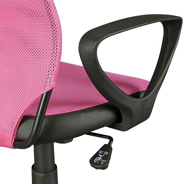 Børneskrivebord Sort Pink til børn fra 6 år med ryglæn Børnedrejestol Børnestol ergonomisk | Højdejusterbar stol