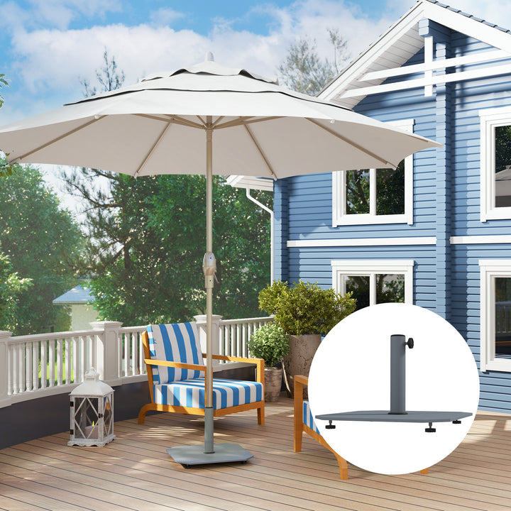 Metal parasolfod 18,5 kg parasolfod, firkantet paraplyholder til parasol 32/38/48 mm