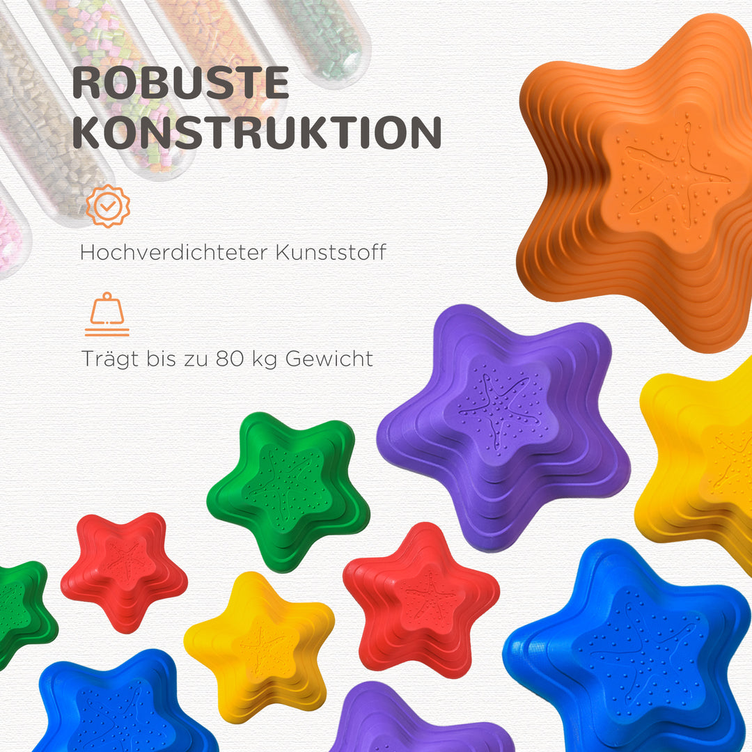 Balance stones, trappesten, 11 stykker, stabelbare, skridsikre, robuste, til indendørs og udendørs brug, belastningsevne op til 80 kg