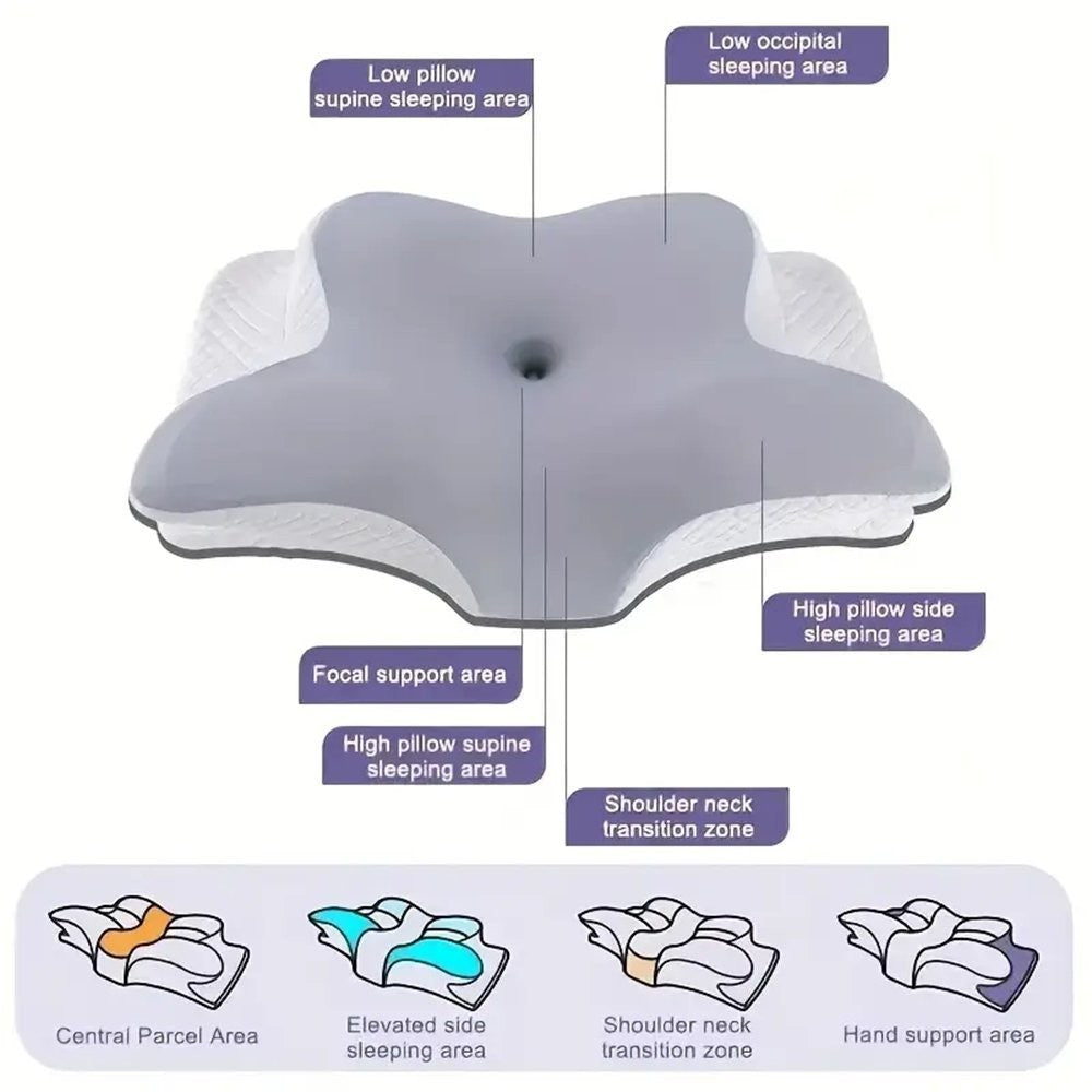 Pude med memory foam, nakkepude, anti-snorken pude, nakkestøtte pude