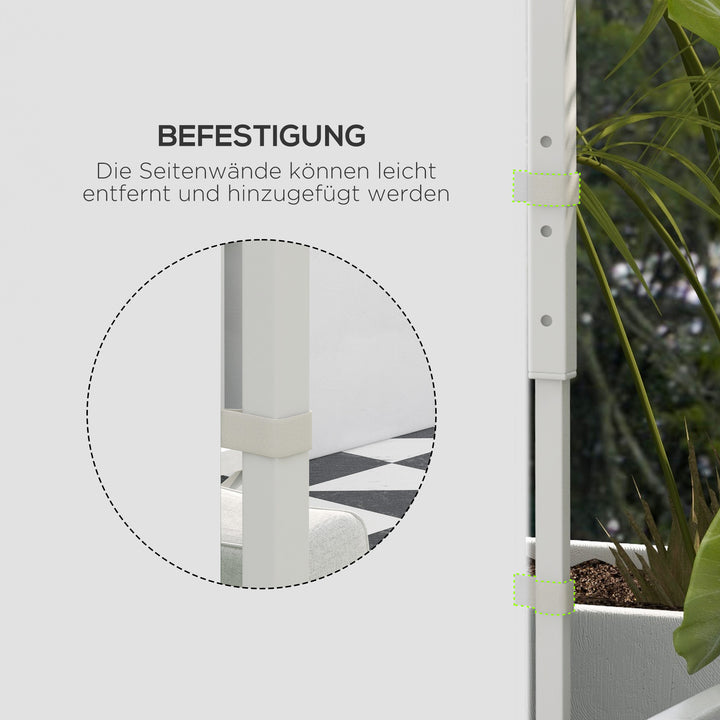 Pavillongardiner, sæt med 2, til 3x6m eller 3x3m havepavilloner, med vinduer og døre, hvid