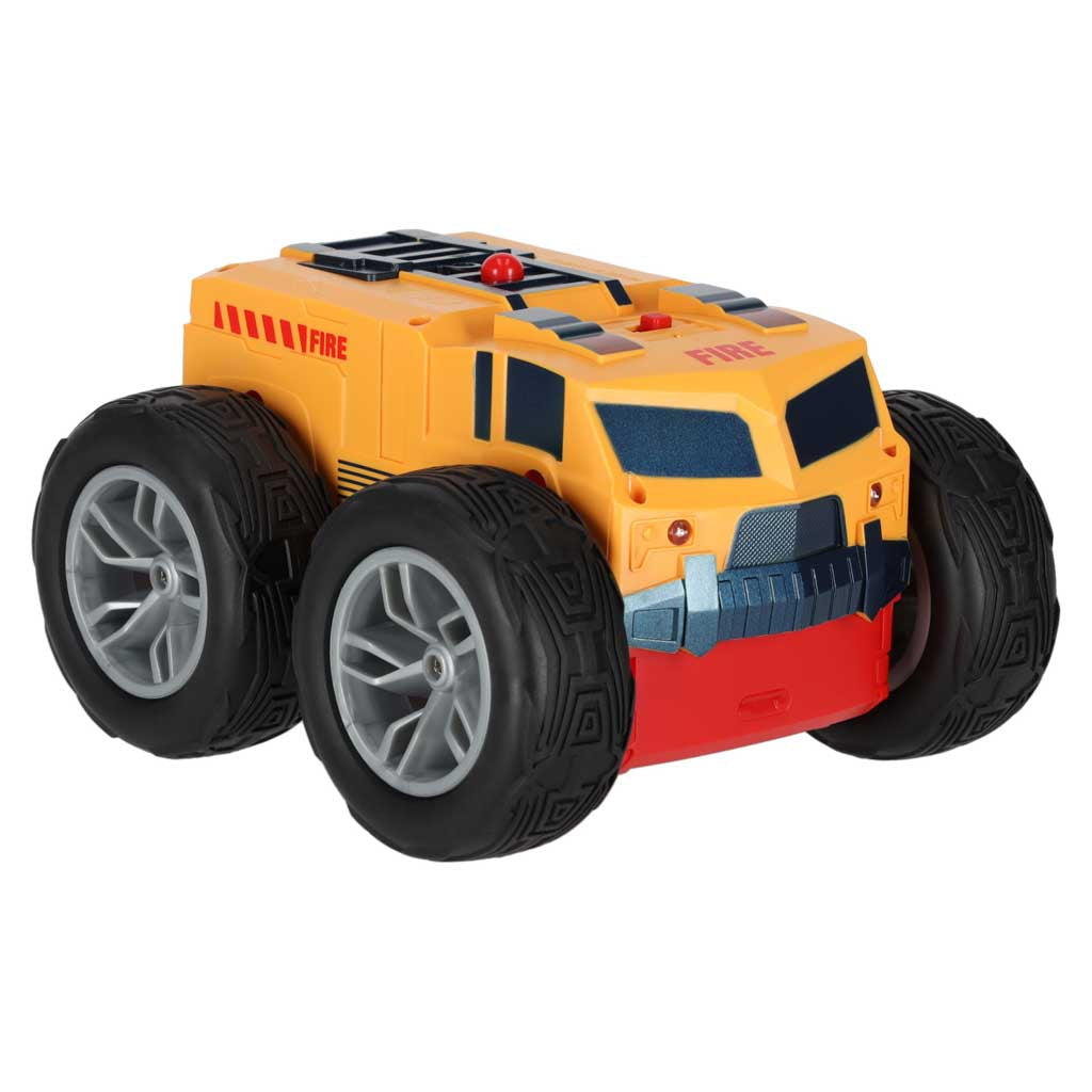 RC Revolt 2 Sided Rescue Racer fjernbetjent bil blå