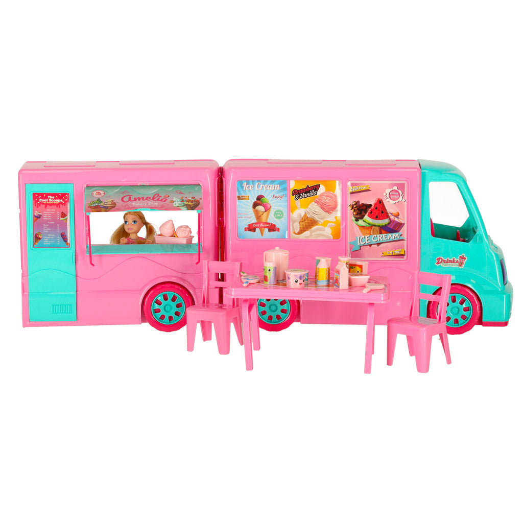 Dukke food truck sæt 21 el.