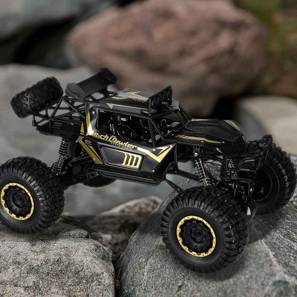 RC Rock Crawler 2.4GHz 1:8 51cm sort bil