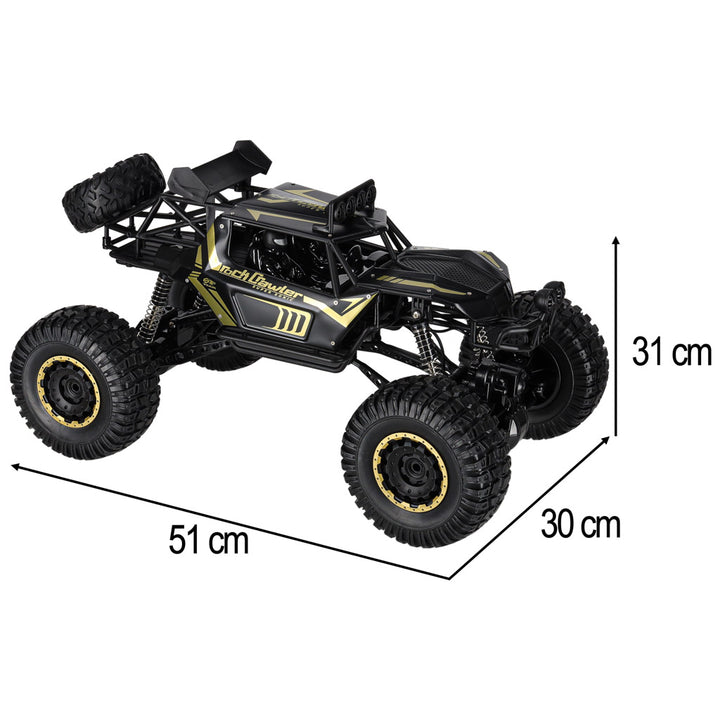 RC Rock Crawler 2.4GHz 1:8 51cm sort bil