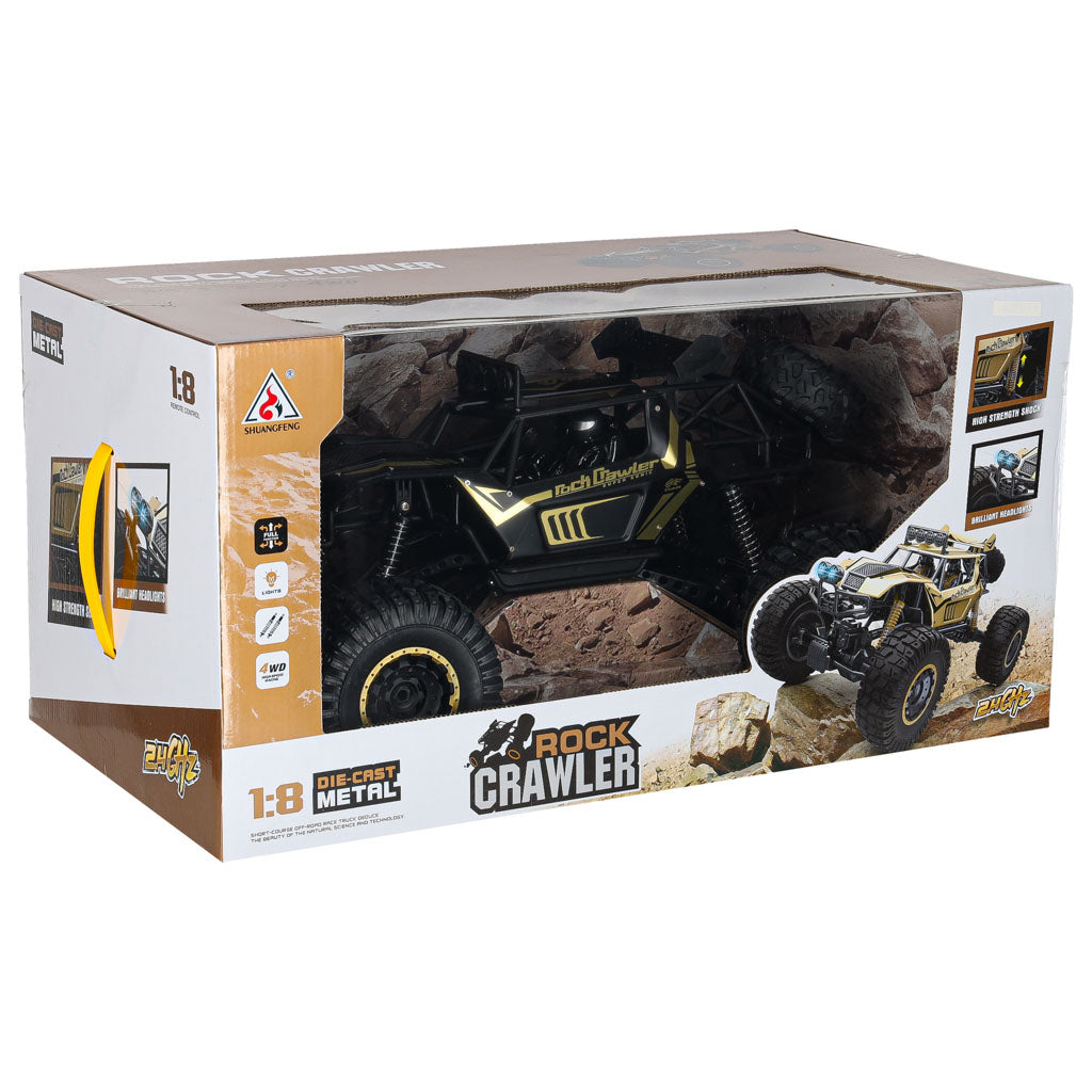 RC Rock Crawler 2.4GHz 1:8 51cm sort bil
