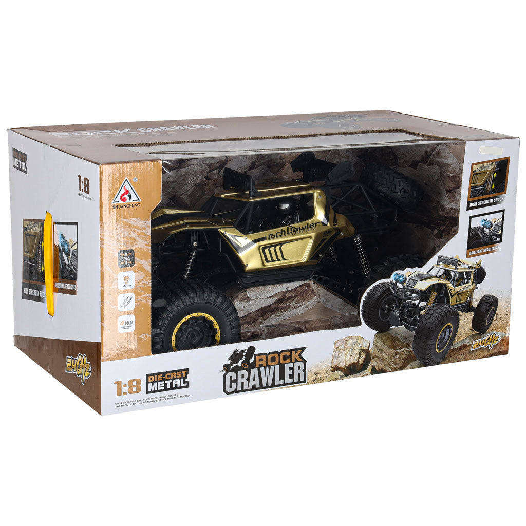 RC-bil Rock Crawler 2.4GHz 1:8 51cm guld