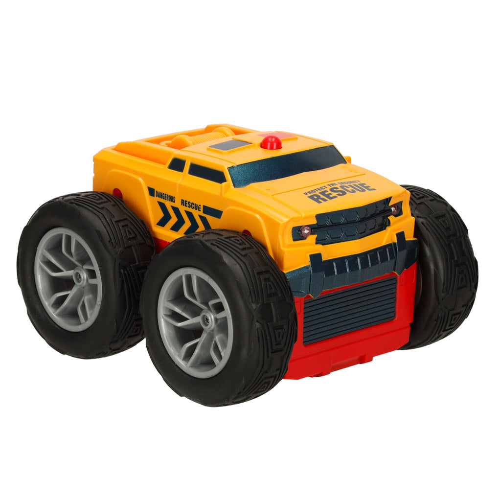 RC Revolt 2 Sided Rescue Racer fjernbetjent bil blå