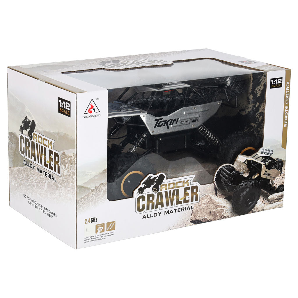 RC-bil Rock Crawler 1:12 4WD METAL sølv