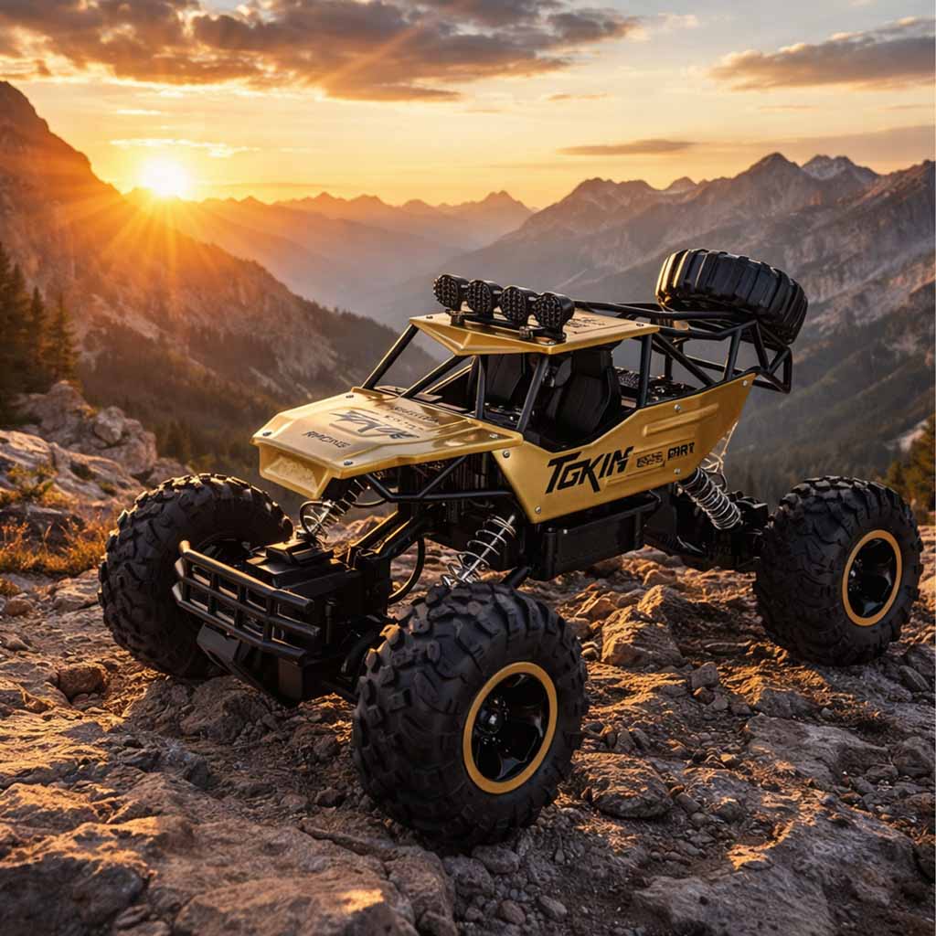 RC-bil Rock Crawler 1:12 4WD METAL guld