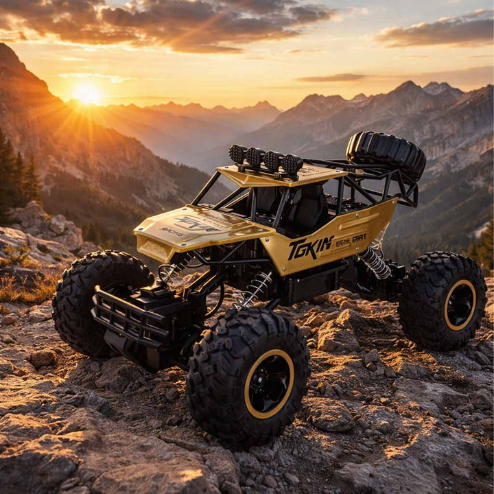 RC-bil Rock Crawler 1:12 4WD METAL guld