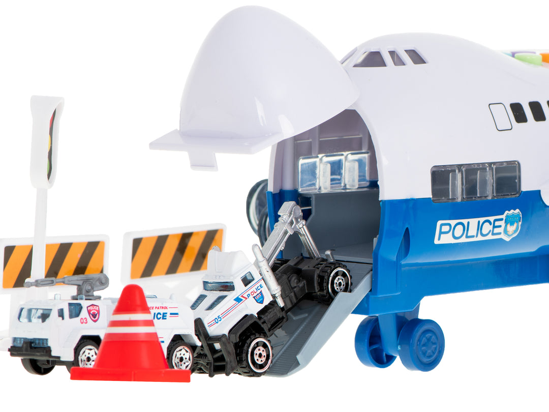 Transportfly + 6 biler politi side/front