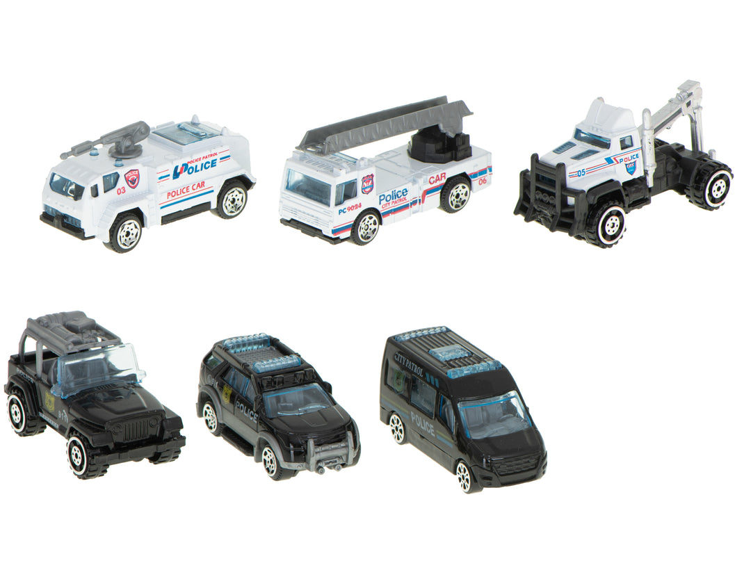 Transportfly + 6 biler politi side/front