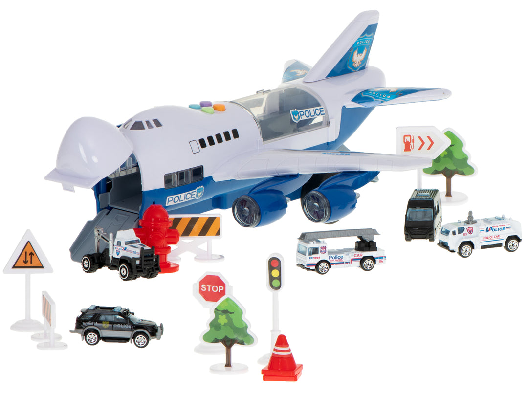 Transportfly + 6 biler politi side/front