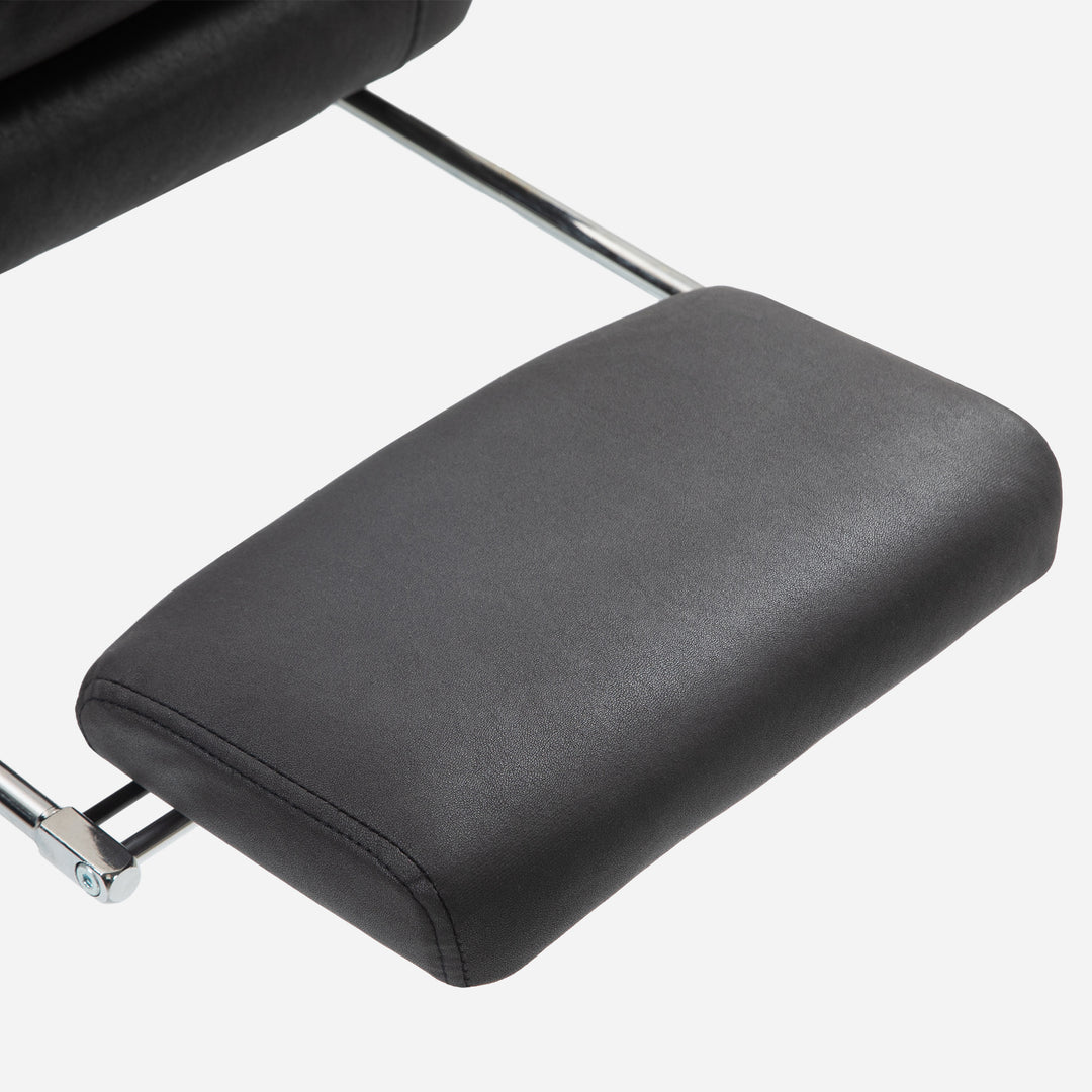 Kontorstol med massagefunktion, opvarmet, vipbar, kunstlæder, 65 x 72 x 109-117 cm, sort