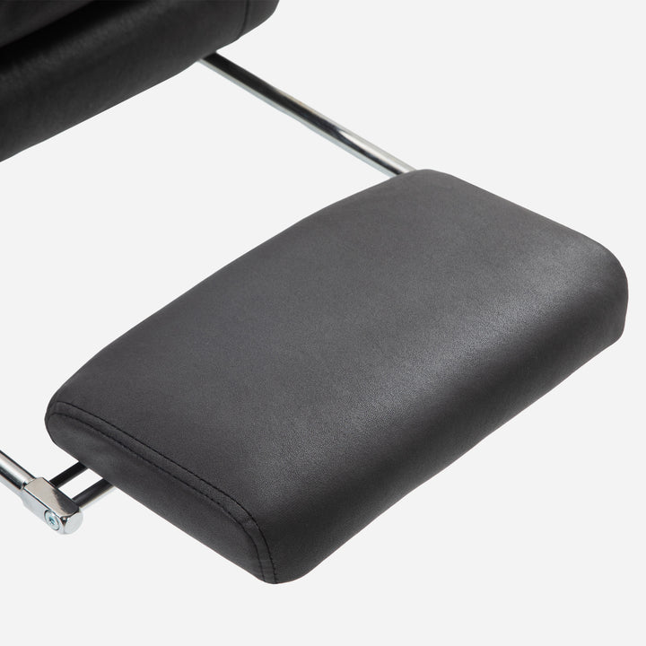 Kontorstol med massagefunktion, opvarmet, vipbar, kunstlæder, 65 x 72 x 109-117 cm, sort