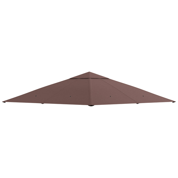 Udskiftningstag til havepavillon, polyester, 2,98 x 2,95 m, kaffe