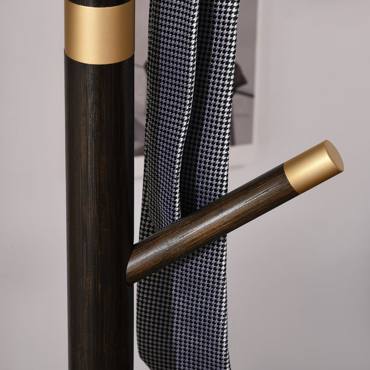 Stumtjener i bambus, 6 knager, valnøddebrun