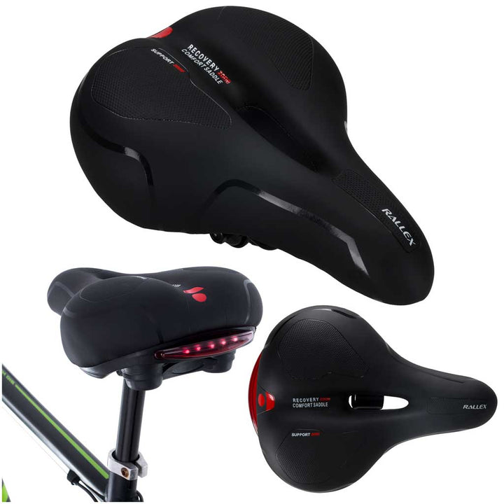 L-BRNO Sports cykelsadel komfortabel skum fleksibel LED-lys