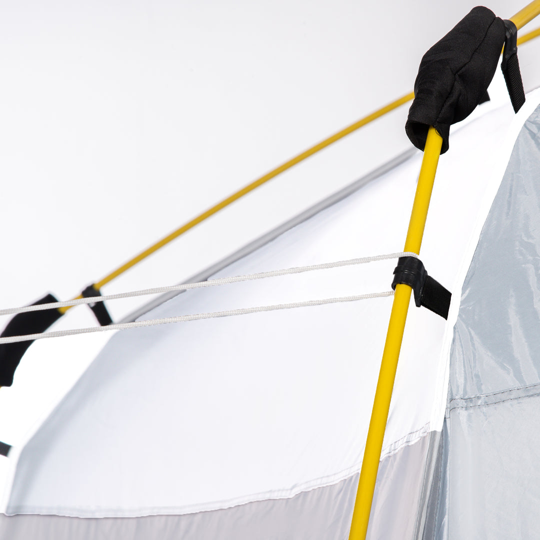 Pop up dome-telt til 4 personer, let, robust, vandtæt, uv 50+ med kroge, dør, vindue, teltbund