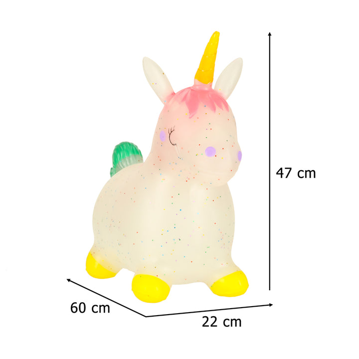 Børns hoppetrøje med pumps i gummi, enhjørning