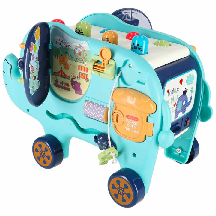 Interaktiv Montessori elefantpund sorterklodser hammer 26 cm