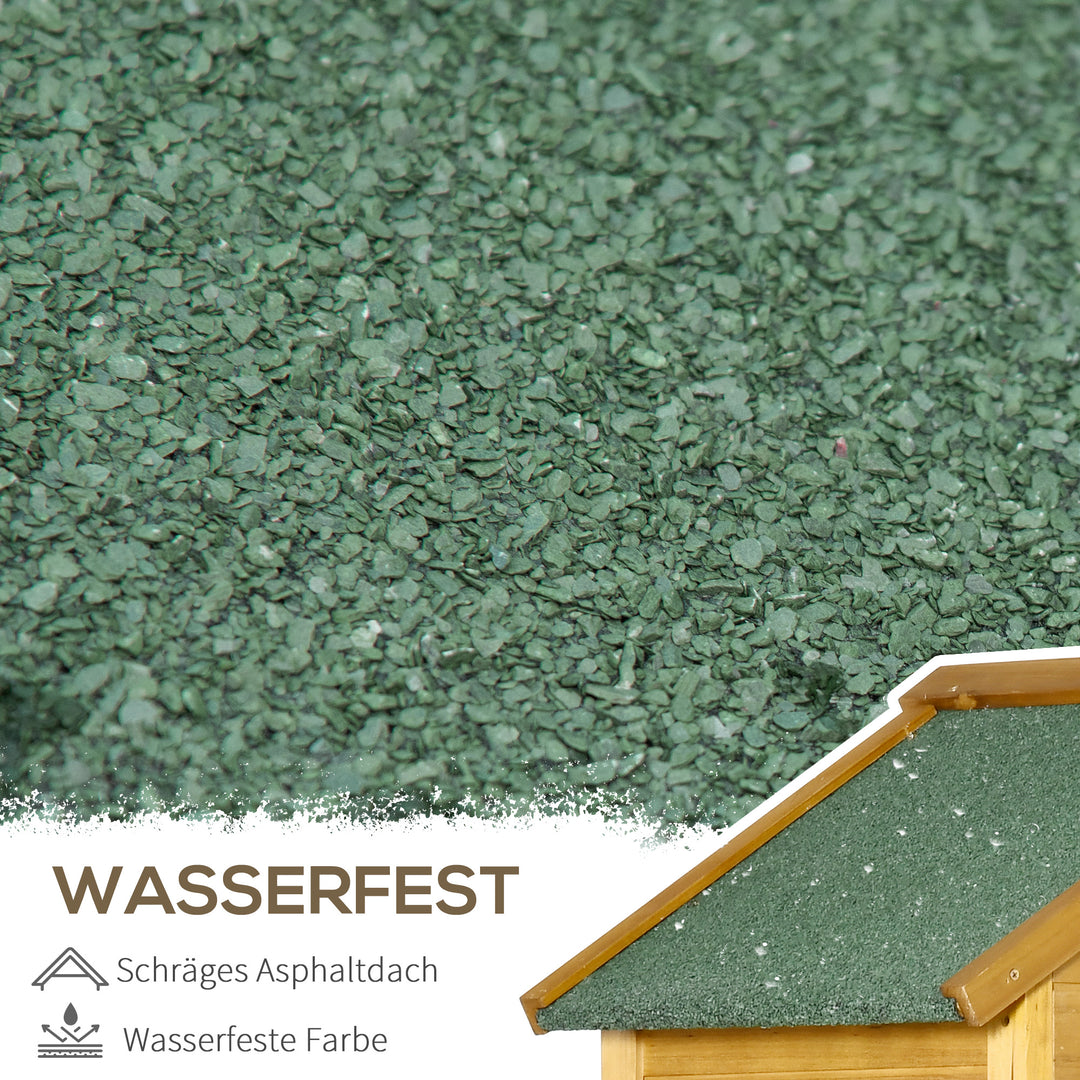 Værktøjsskab, haveskur, 2 hylder, 2 døre, vejrbestandig, naturtræ, 79 x 49 x 190 cm