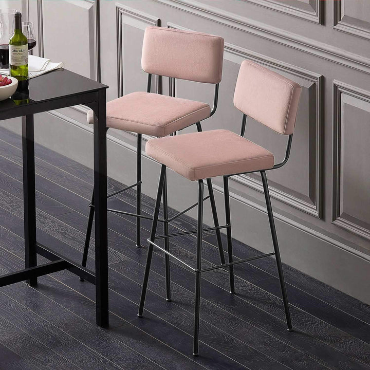 Robust og stilrent barbord i metal, L60 cm x B60 cm x H100 cm, sort