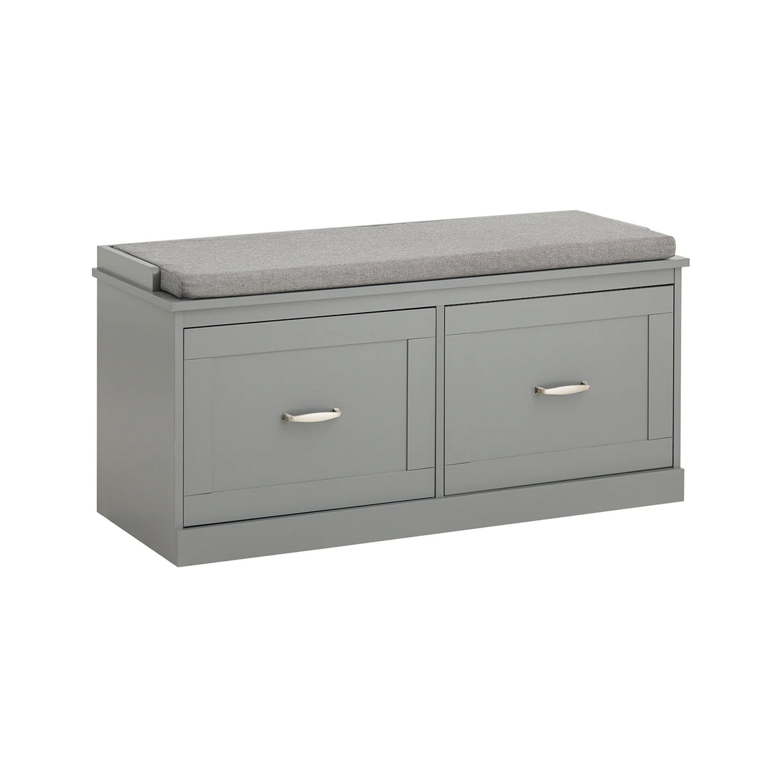 Moderne skobænk med opbevaring, L: 98 cm, D: 37 cm, H: 49 cm, grå