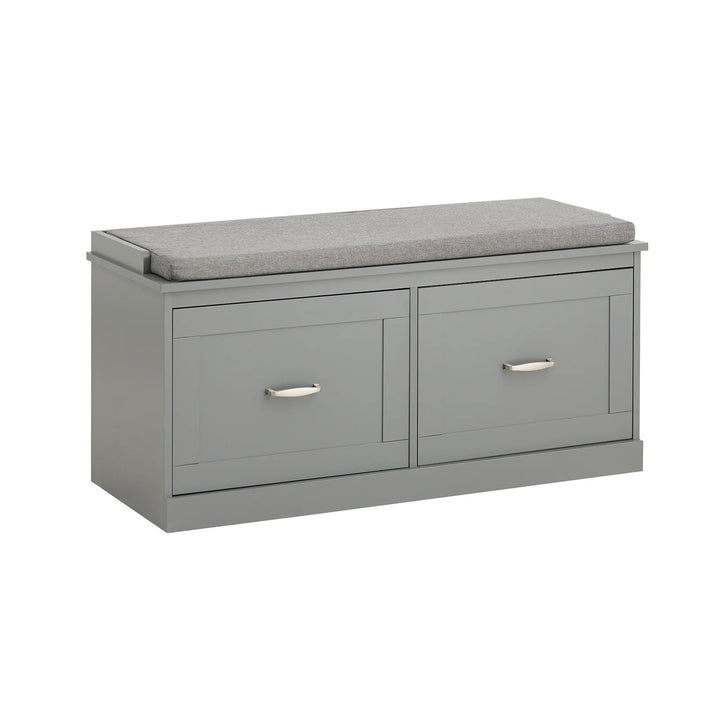 Moderne skobænk med opbevaring, L: 98 cm, D: 37 cm, H: 49 cm, grå