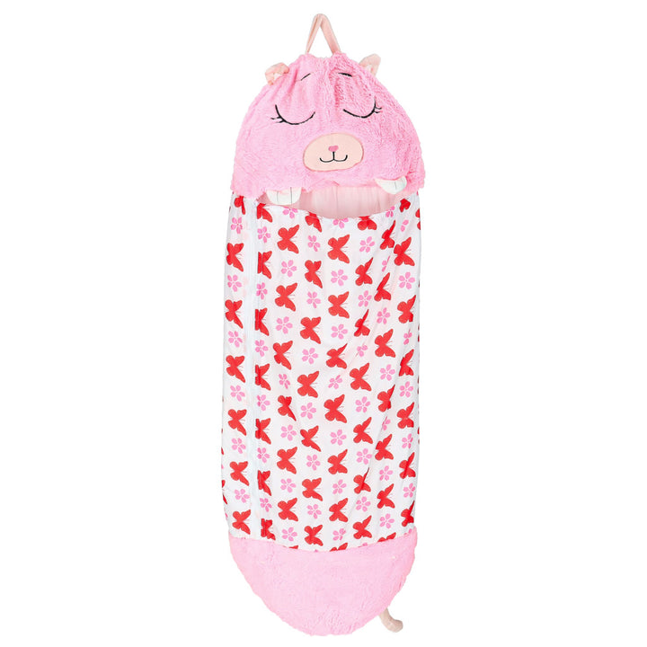 Sovepose til børn turistpude 2-i-1 135x50cm pink