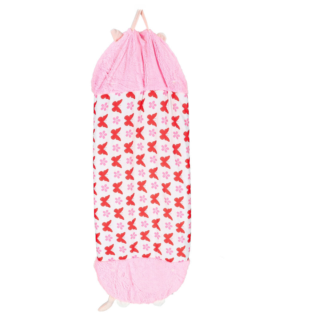 Sovepose til børn turistpude 2-i-1 135x50cm pink