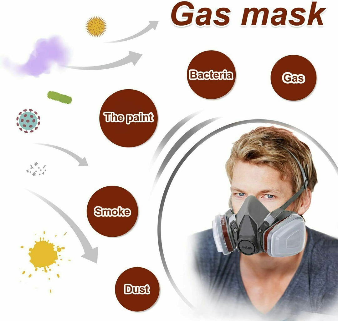 17-i-1 helmaske 6200 gasmaske åndedrætsværn sprayfilter kemikalier