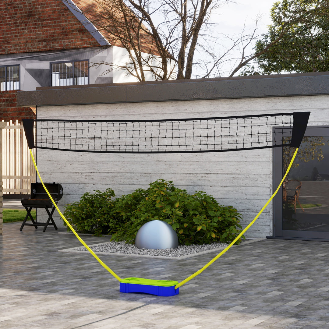 2 i 1 badmintonnet 4m med stativ, justerbart volleyballnet