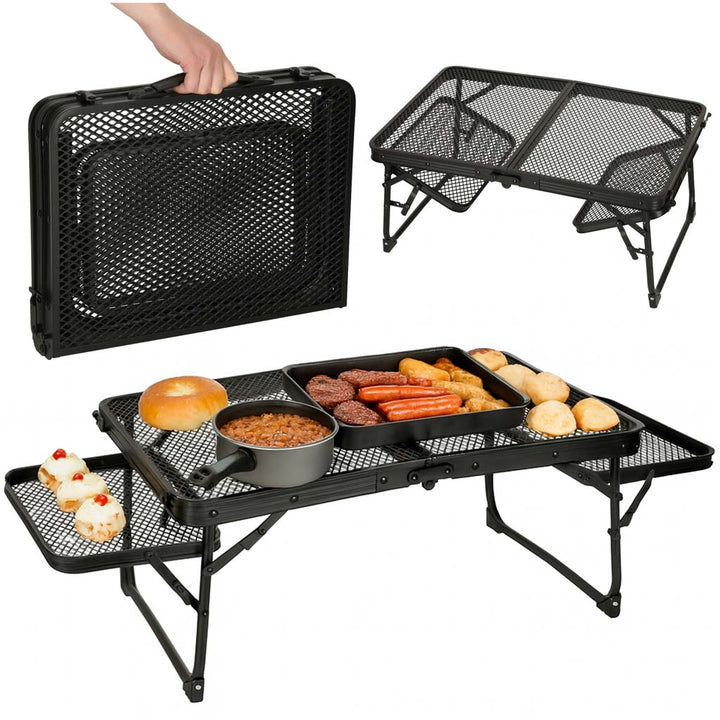 LUARO rejsebord camping catering klapbord 87 x 60 x 40 x 27 cm