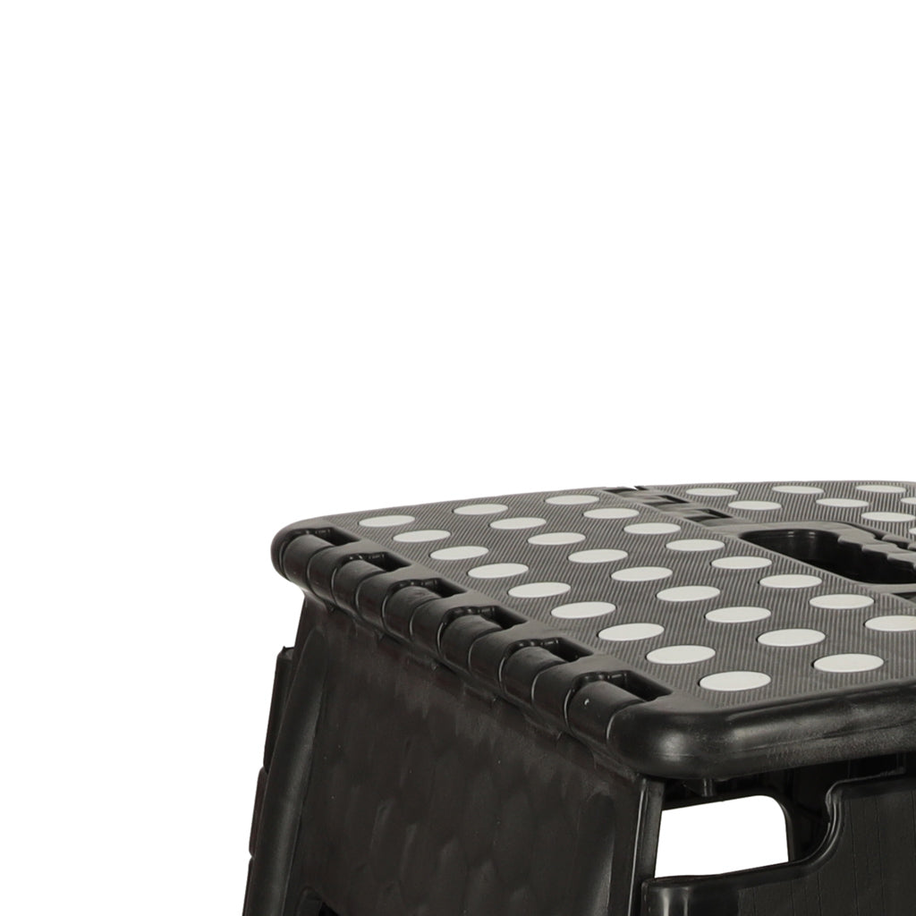 Skridsikker foldbar skammel 39 cm sort