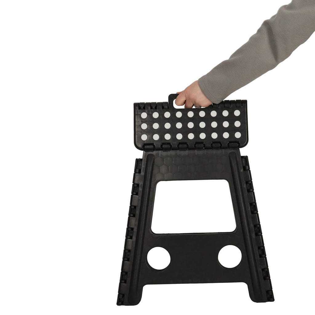 Skridsikker foldbar skammel 39 cm sort
