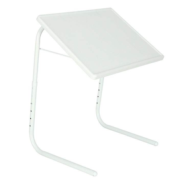 Sidebord til bærbar computer, foldbart, hvidt, 52 x 40 cm