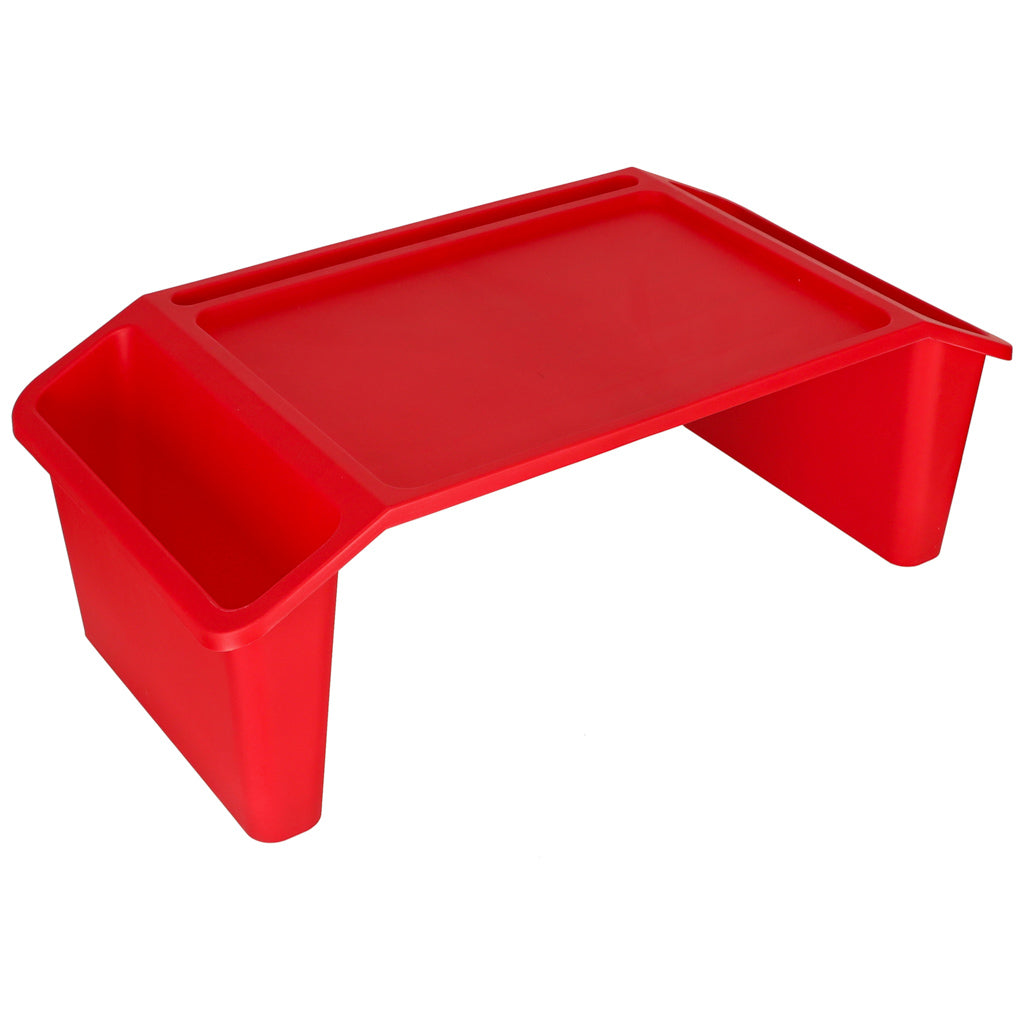 Laptopbord med rød organizer