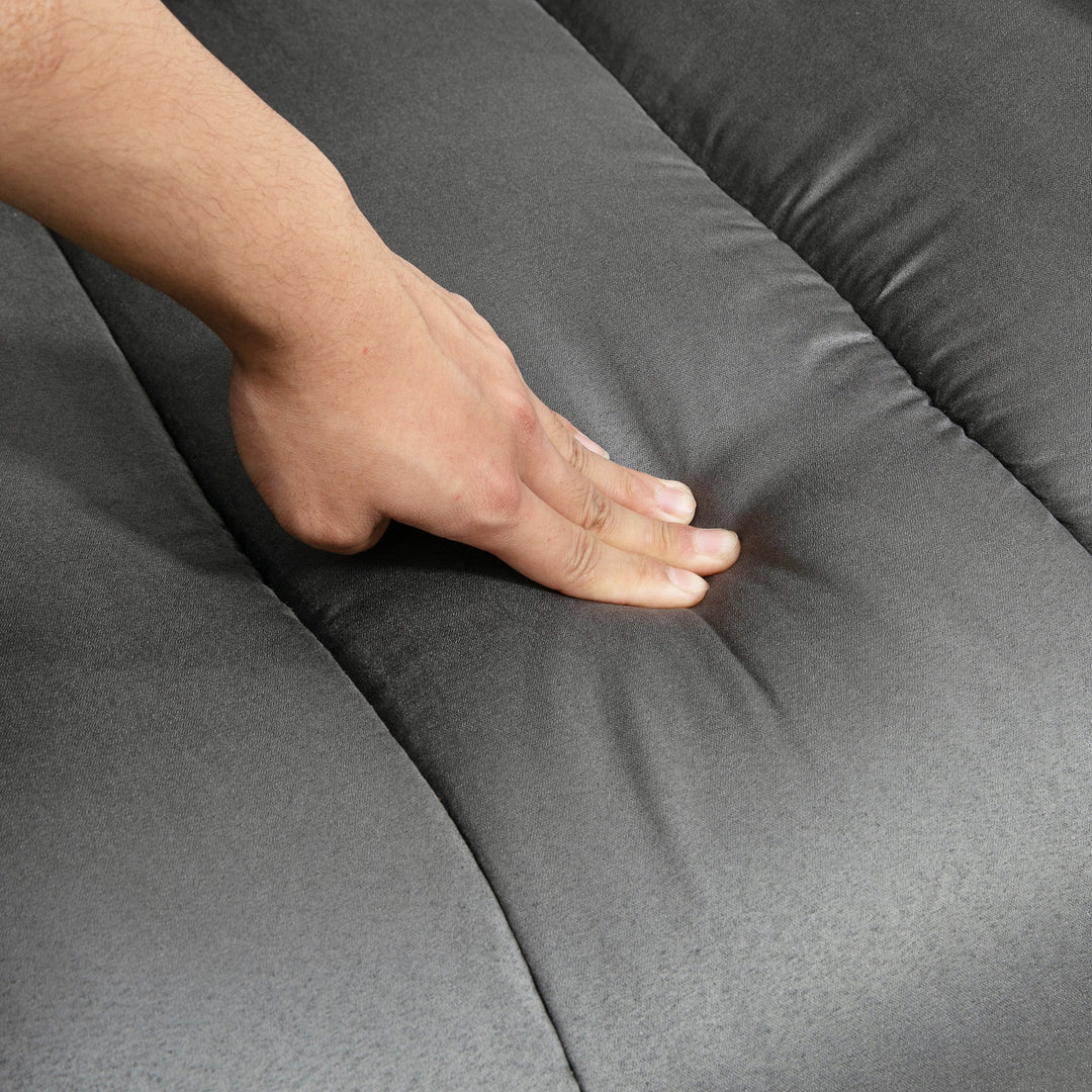 Tv-stol med ståstøtte, lænestol med udklappelig fodstøtte, inklusive fjernbetjening, grå