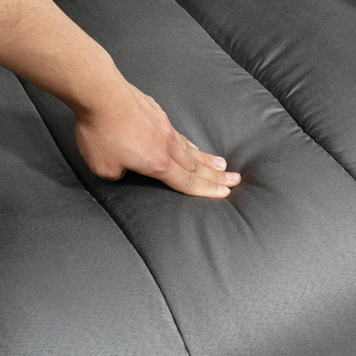 Tv-stol med ståstøtte, lænestol med udklappelig fodstøtte, inklusive fjernbetjening, grå