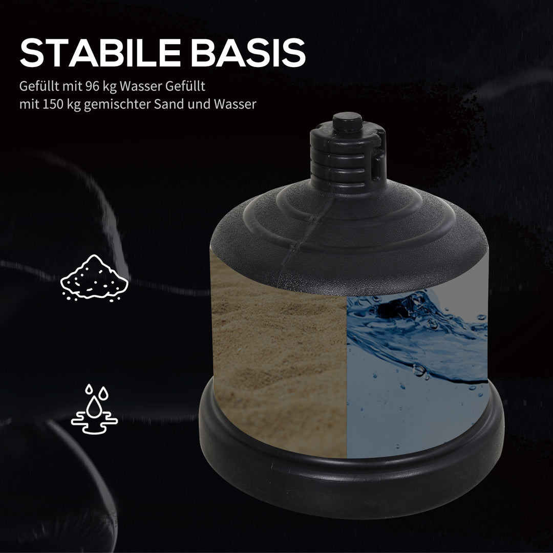 Stående boksesæk boksedummy træningsdummy boksepartner boksesækboks 158-186 cm højdejusterbar ny sort+brun