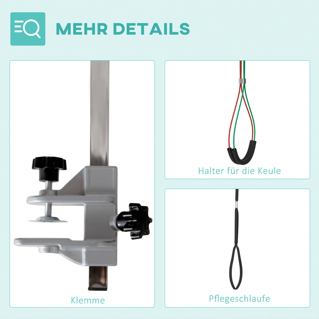 Højdejusterbart kæledyrstrimmebord, 36 x 8 x 74 cm, sølv